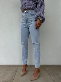 spodnie-jeansy-by-me-mom-fit-holes-niebieskie