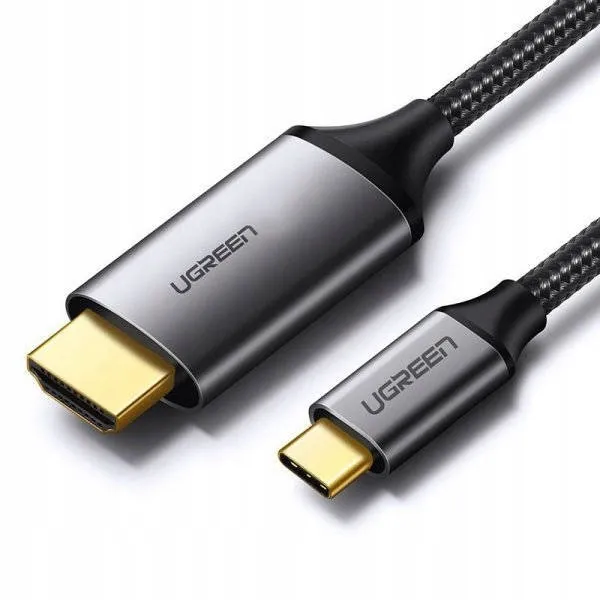 ugreen-usb-c-do-hdmi-4k-uhd-1-5m-czarny-stan-opakowania-oryginalne