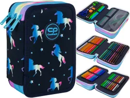 coolpack-potrojny-piornik-z-wyposazeniem-jumper-3-blue-unicorn-trzykomorowy