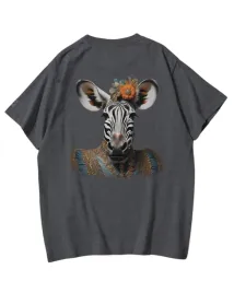 damska-koszulka-oversize-dama-zebra-animal-society-humor-grafitowa-m