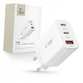 ladowarka-tech-protect-nc30w-sieciowa-2x-usb-c-pd-30w-usb-a-qc-3-0-biala