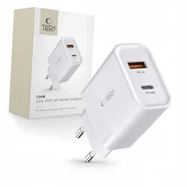 ladowarka-tech-protect-c30w-sieciowa-usb-c-pd-30w-usb-a-qc-3-0-biala