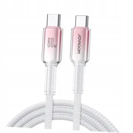 kabel-joyroom-s-a42-crystal-clear-series-60w-usb-c-usb-c-12m-bialy