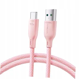 kabel-joyroom-multi-color-series-s-a34-usb-a-usb-c-100w-1m-rozowy
