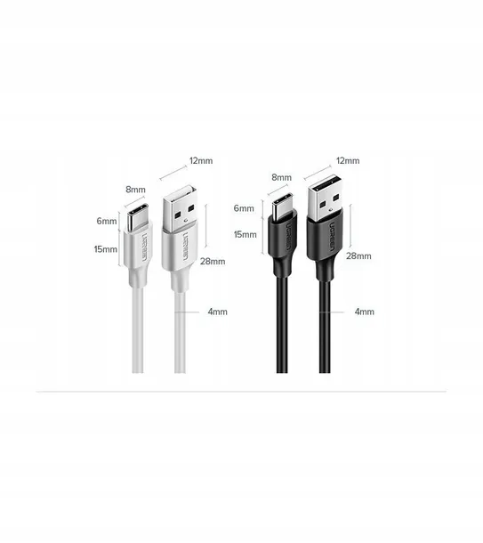 kabel-ugreen-us287-60826-usb-a-usb-c-3a-3m-czarny-marka-ugreen