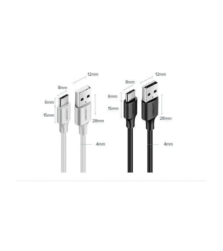 kabel-ugreen-us287-60826-usb-a-usb-c-3a-3m-czarny