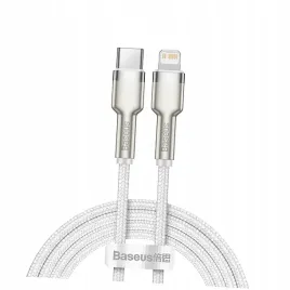 kabel-baseus-cafule-series-metal-data-usb-c-lightning-20w-pd-1m-bialy