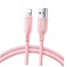 kabel-joyroom-multi-color-series-s-a34-usb-a-lightning-3a-1m-rozowy