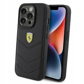 plecki-etui-ferrari-quilted-metal-logo-do-iphone-15-pro-czarne