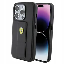 plecki-etui-ferrari-grip-stand-metal-logo-do-iphone-15-pro-max-czarne
