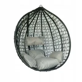 fotel-wiszacy-kosz-hustawka-kokon-zanzibar-czarny-szare-poduszki