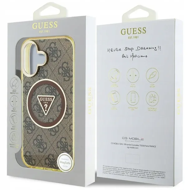 guess-etui-do-iphone-16-brazowy-zalaczone-wyposazenie-szklo-hartowane-szmatka-do-czyszczenia