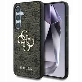 guess-big-4g-logo-classic-logo-etui-do-samsung-galaxy-s25-brazowy