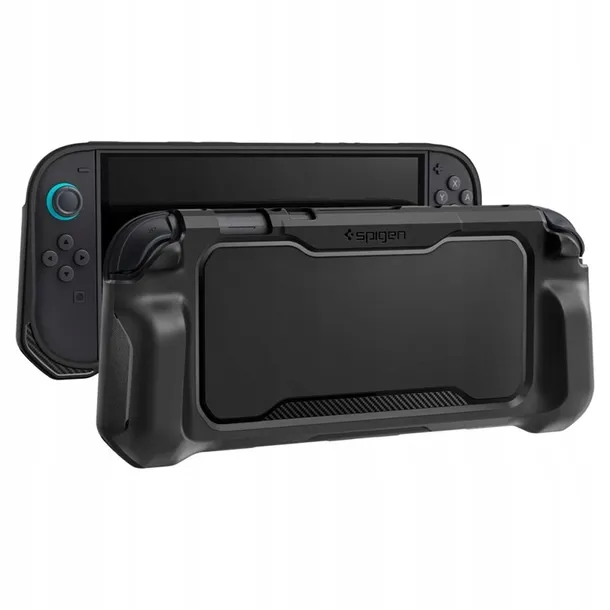 spigen-rugged-armor-etui-do-nintendo-switch-2-matte-black-certyfikat-ce