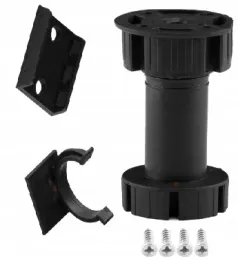 noga-nozka-stopka-meblowa-kuchenna-czarna-h-60-mm-klips-4-wkrety