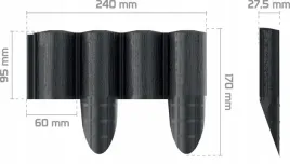 palisada-ogrodowa-plotek-plastikowy-antracyt-24-wytrzymale-obrzeze-trawnik