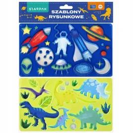 szablon-rysunkowy-dinozaury-kosmos-225x130-2szt-starpak-505501