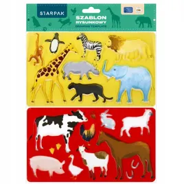 szablon-rysunkowy-225x130-2szt-animals-starpak-505506