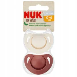 nuk-smoczek-uspokajajacy-silikonowy-0-6m-for-nature-czerwony-op-2-szt-1073