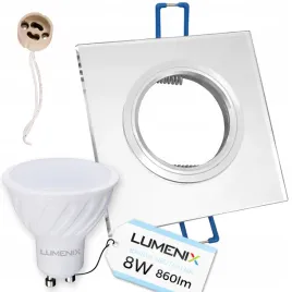 zestaw-oprawa-kwadrat-szklana-lustrzana-zarowka-gu10-led-8w-neutralna