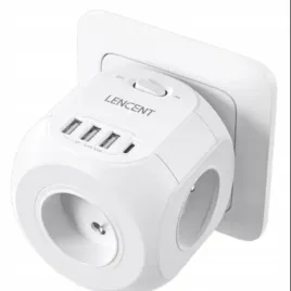 gniazdo-usb-rozgaleznik-8w1-lencent-4-gniazdka-3-porty-usb-1-port-typu-c