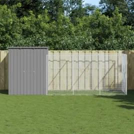 vidaxl-buda-dla-psa-z-wybiegiem-jasnoszara-165x455x181-cm-stal