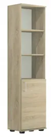 regal-biurowy-slupek-g-30-ii-1d-30cm-gleboki-40cm-dab-sonoma-z-drzwiami