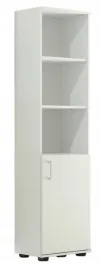 regal-biurowy-slupek-g-30-ii-1d-30cm-bialy-mat-z-drzwiami