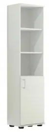 regal-biurowy-slupek-g-30-ii-1d-30cm-bialy-mat-z-drzwiami