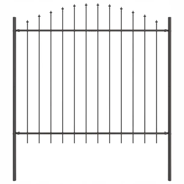 plot-ogrodowy-szary-34x125-m-ze-stali-stan-nowy-wysokosc-1-25-m