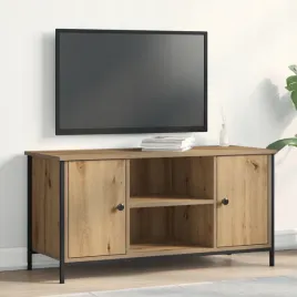 vidaxl-szafka-rtv-artisan-oak-100x40x50-cm-z-drewna-inzynieryjnego-i-stali