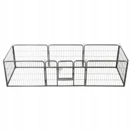 vidaxl-kojec-dla-psow-8-paneli-stalowy-czarny-60-x-80-cm
