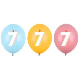balony-cyfra-7-mix-pastelowy-partydeco-12-50-szt