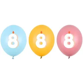 balony-cyfra-8-mix-pastelowy-partydeco-12-50-szt