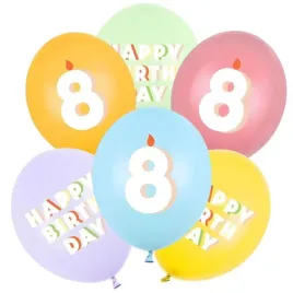 balony-cyfra-8-happy-birthday-mix-pastelowy-partydeco-12-6-szt