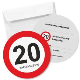 zaproszenie-20-urodziny-traffic-15x15-cm-1-szt