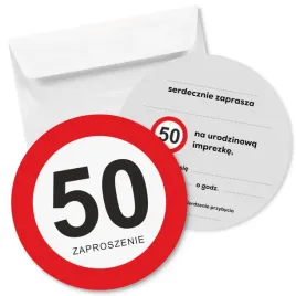 zaproszenie-50-urodziny-traffic-15x15-cm-1-szt