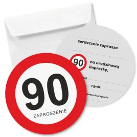 zaproszenie-90-urodziny-traffic-15x15-cm-1-szt