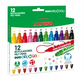 flamastry-dwustronne-stempelki-dla-dzieci-alpino-12-sztuk-kolorow-zmywalne