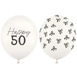 balony-50-urodziny-kokardki-biale-partydeco-12-50-szt