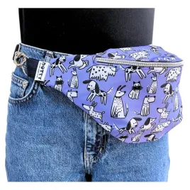 nerka-saszetka-biodrowa-fioletowe-pieski