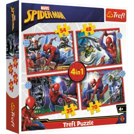 puzzle-4w1-35-48-54-70-bohaterski-spider-man-trefl-34384