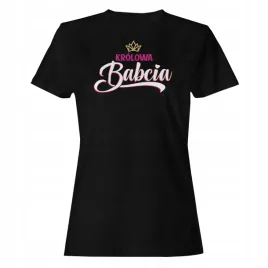 koszulka-damska-czarna-nadruk-prezent-humor-krolowa-babcia-xl