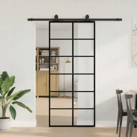 vidaxl-drzwi-przesuwne-z-zestawem-okuc-czarne-90x205-cm-esg-szklo