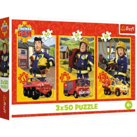 puzzle-ukladanka-dla-dzieci-3x50-elementow-ekipa-z-remizy-strazak-sam-trefl