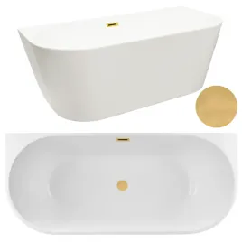aquauno-wanna-wolnostojaca-przyscienna-160x75-cm-zloty-korek-i-przelew