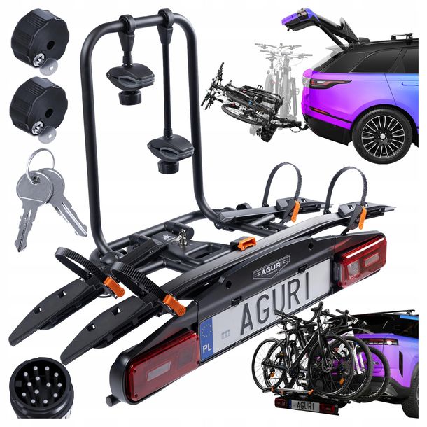 ﻿BAGAŻNIK PLATFORMA NA HAK AGURI ACTIVE BIKE PRO 2 ROWERY E-BIKE 30kg 2025