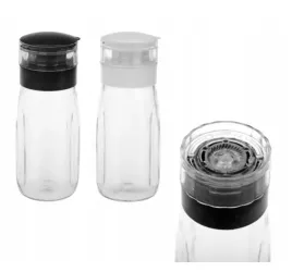 2x-szklany-mlynek-do-pieprzu-soli-solniczka-reczny-300ml-bialy-i-czarny