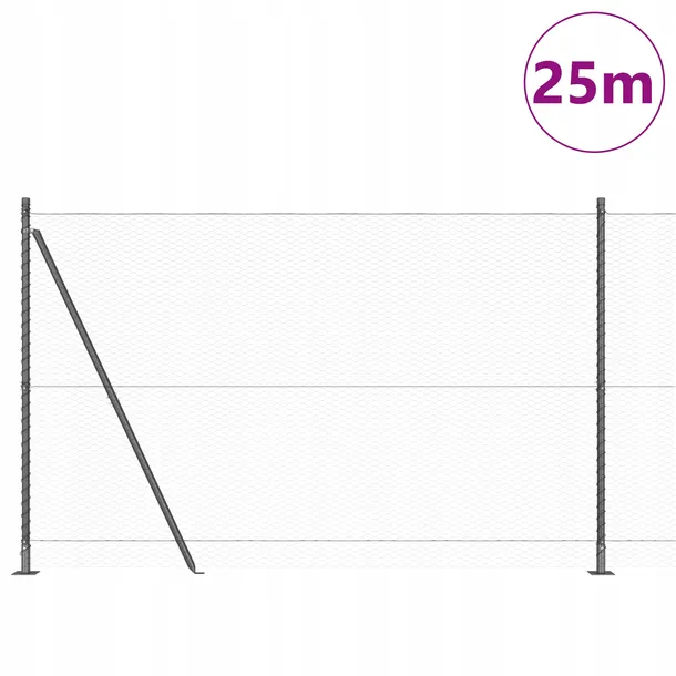 szary-hexagonalny-plot-vidaxl-16x25-m-ze-stali-kolor-szary