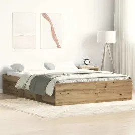 vidaxl-rama-lozka-bez-materaca-artisan-oak-140x190cm-drewno-klejone